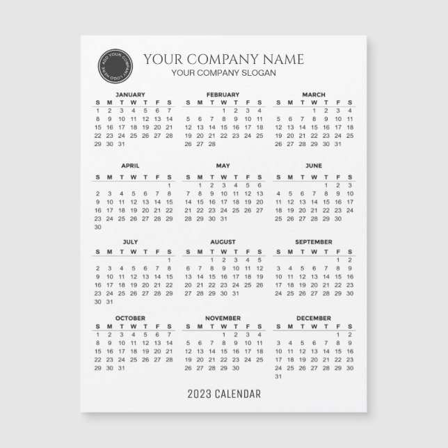 Machen Sie Ihre eigene 2023 Firmenkalender Magnetk Magnetkarte (Vorderseite)