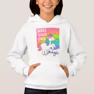 Machen Sie Ihre eigene Magie Niedliches Einhorn Hoodie
