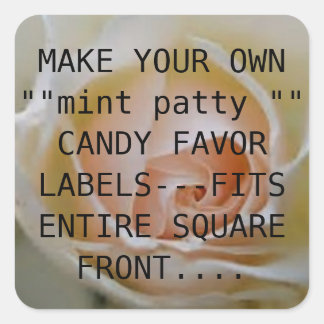 MACHEN SIE IHRE EIGENE MINT PATTY — KANDY SQUARE E QUADRATISCHER AUFKLEBER