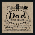 Machen Sie Ihre eigene Nummer 1 Vater Geburtstag N Poster<br><div class="desc">Sage deinem Vater "Happy Birthday" mit deinem eigenen, süßen, einfachen Monogramm-Logo. In diesem Design steht "Nummer 1 Vater" mit handgezeichneter Typografie und Grafik. Adorable kleine Singvögel, Herz, Blätter auf einem Ast, herzdichte Umschläge und niedliche Banner machen eine schöne und einzigartige Alternative zu den üblichen "männlichen" Papa Geburtstagsdesigns. Für den Vater,...</div>