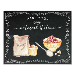 Machen Sie Ihre eigene Oatfood Station Chalkboard- Fotodruck
