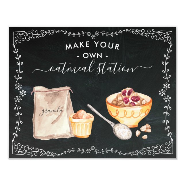 Machen Sie Ihre eigene Oatfood Station Chalkboard- Fotodruck (Vorne)