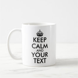 Machen Sie Ihre eigene schwarze Bleibe ruhig und t Kaffeetasse