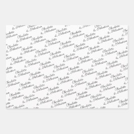 Machen Sie Ihre eigene Typografie personalisiert Geschenkpapier Set