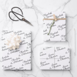 Machen Sie Ihre eigene Typografie personalisiert Geschenkpapier Set