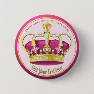 Machen Sie Ihre eigenen eleganten Goldenen Rosa Pe Button