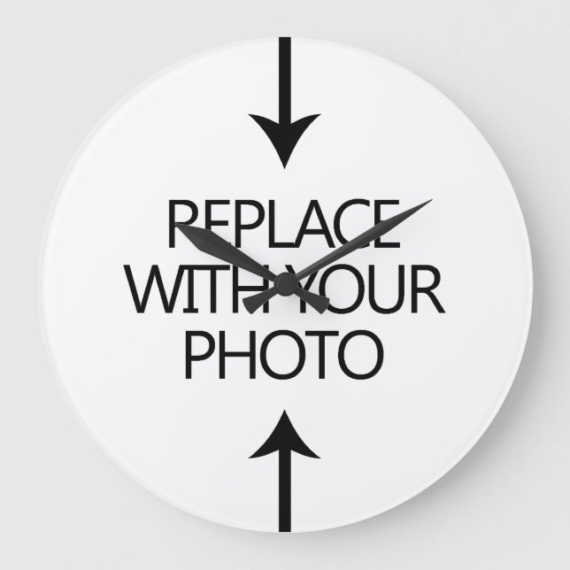 Machen Sie Ihre eigenen Foto-Uhren Große Wanduhr (Vorderseite)