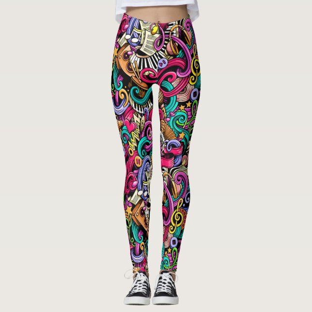 Machen Sie Ihre eigenen MUSIC 2 Pop Mode Leggings (Vorderseite)