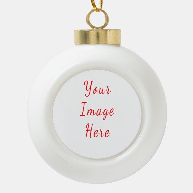 Machen Sie Ihre eigenen Weihnachtsschmuck Keramik Kugel-Ornament (Vorderseite)