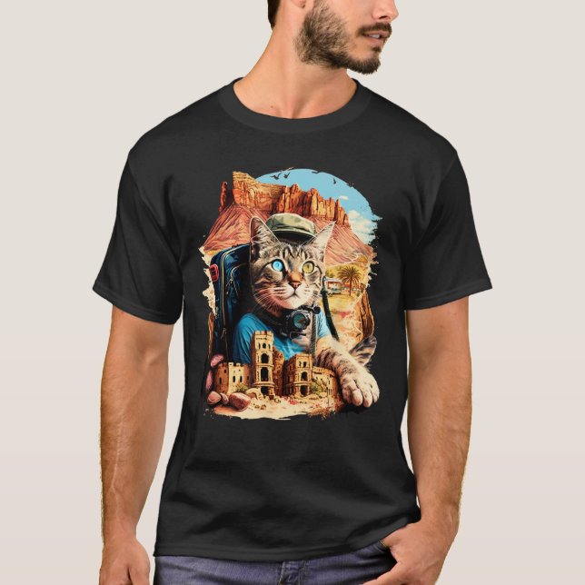 Machen Sie Ihre Erinnerungen mit dem Tourismuskatz T-Shirt (Vorderseite)