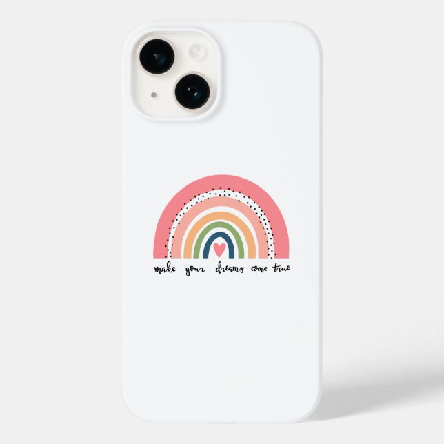 Machen Sie Ihre Träume wahr Regenbogen Case-Mate iPhone 14 Hülle (Rückseite)