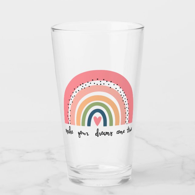 Machen Sie Ihre Träume wahr Regenbogen Glas (Vorderseite)