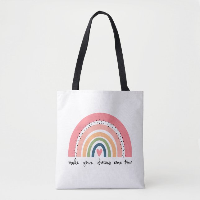 Machen Sie Ihre Träume wahr Regenbogen Tasche (Vorderseite)