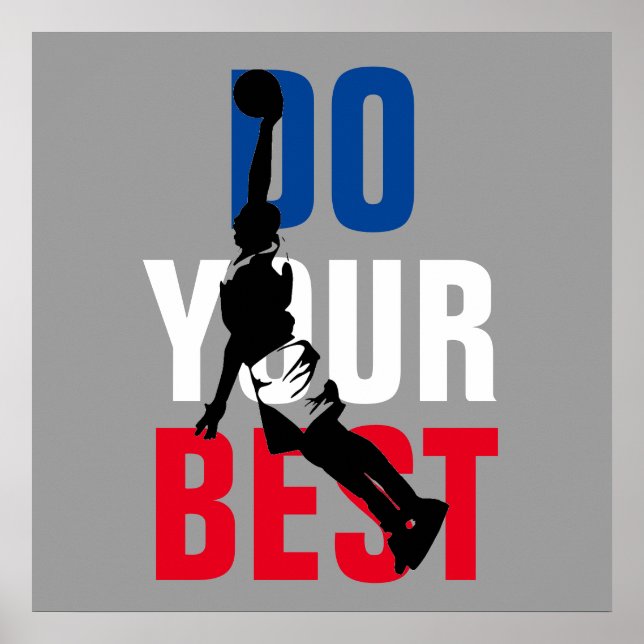 Machen Sie Ihren besten Basketball Inspiration Poster (Vorne)