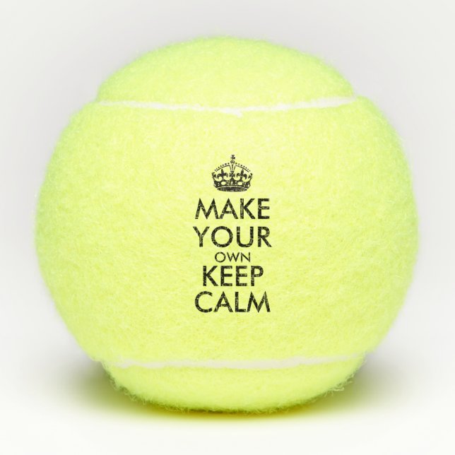 Machen Sie Ihren eigenen behalt ruhig - schwarzes  Tennisbälle (Vorderseite)
