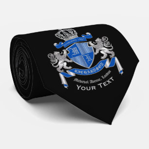 Machen Sie Ihren eigenen Coat von Arms Blue Silver Krawatte