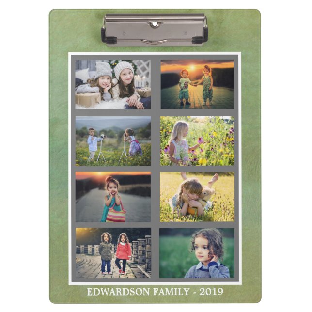 Machen Sie Ihren eigenen Familien-Foto-Collage Klemmbrett (Vorderseite)