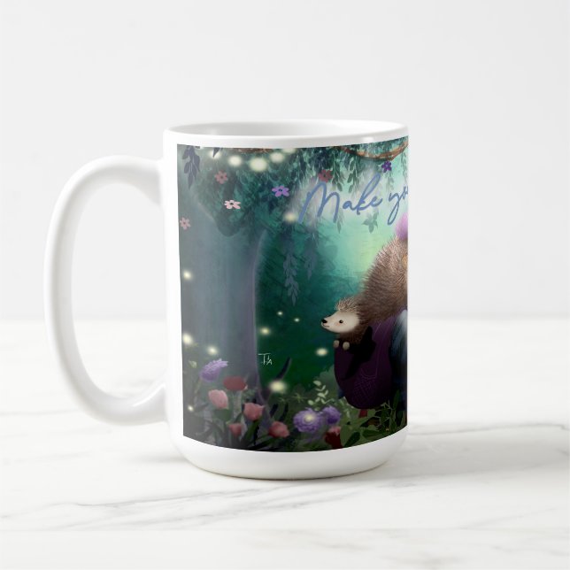 Machen Sie Ihren eigenen magischen Igel, Porcupine Kaffeetasse (Links)