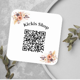 Machen Sie Ihren eigenen QR-Code-Aufkleber Quadratischer Aufkleber