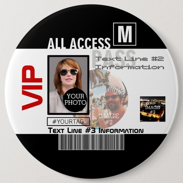 Machen Sie Ihren eigenen VIP-Durchlauf 8 Button (Vorderseite)