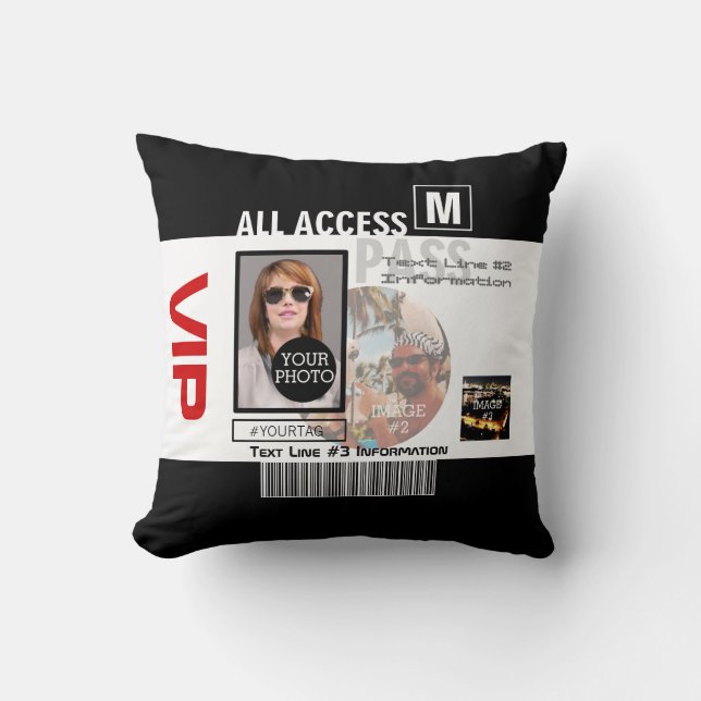 Machen Sie Ihren eigenen VIP Pass 8 Wege zu person Kissen (Vorderseite)