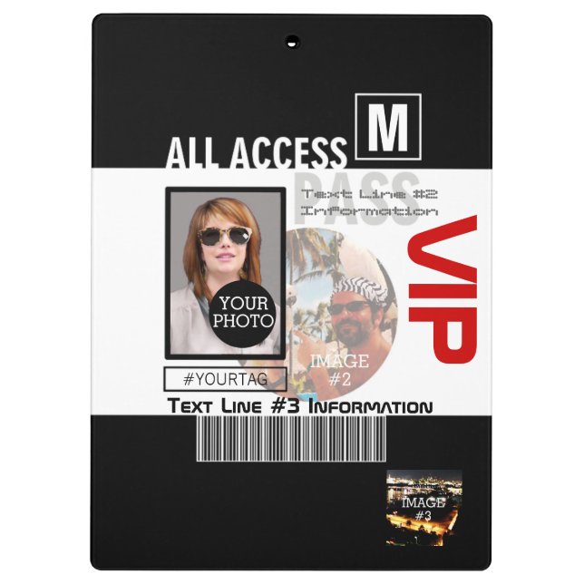 Machen Sie Ihren eigenen VIP Pass 8 Wege zu person Klemmbrett (Rückseite)
