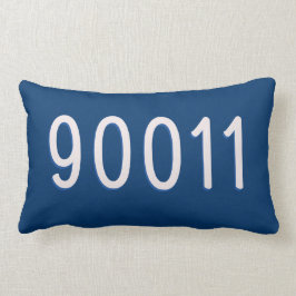 Machen Sie Ihren eigenen ZIP-Code Pillow Navy Blue Lendenkissen
