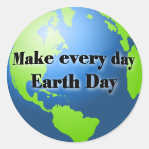 Machen Sie jeden Tag Aufkleber zum Earth Day