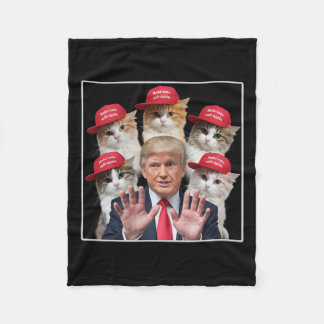 Machen Sie Katzen wieder sicher Trump 2024 Red Hat Fleecedecke