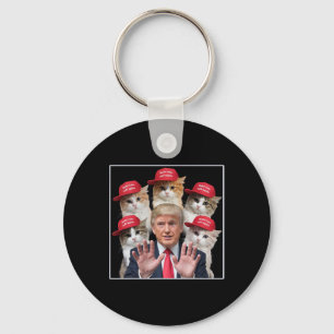 Machen Sie Katzen wieder sicher Trump 2024 Red Hat Schlüsselanhänger