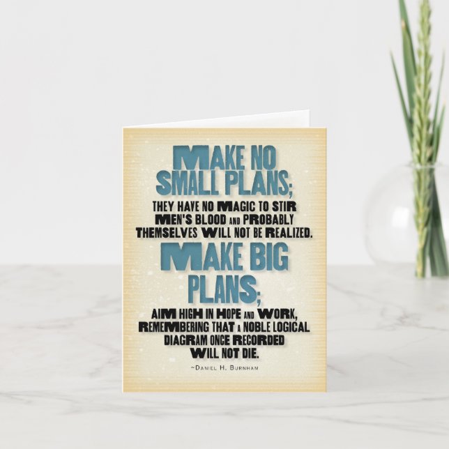 Machen Sie keine kleine Plananmerkungskarte Karte (Vorderseite)