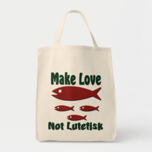 Machen Sie Liebe nicht Lutefisk Funny Skandinavien Tragetasche