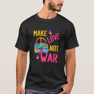 Machen Sie Liebe statt Krieg Groovy 60er Jahre Hip T-Shirt