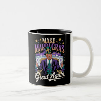 Machen Sie Mardi Gras wieder zum Party Zweifarbige Tasse