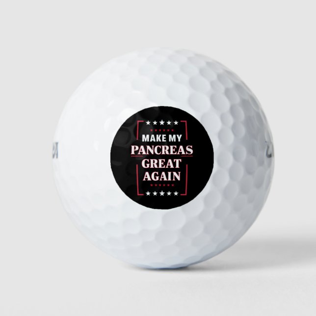 Machen Sie meine Bauchspeicheldrüse wieder groß Di Golfball (Vorderseite)