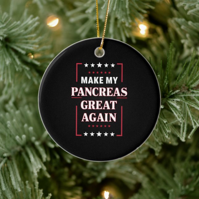 Machen Sie meine Bauchspeicheldrüse wieder groß Di Keramik Ornament (Baum)