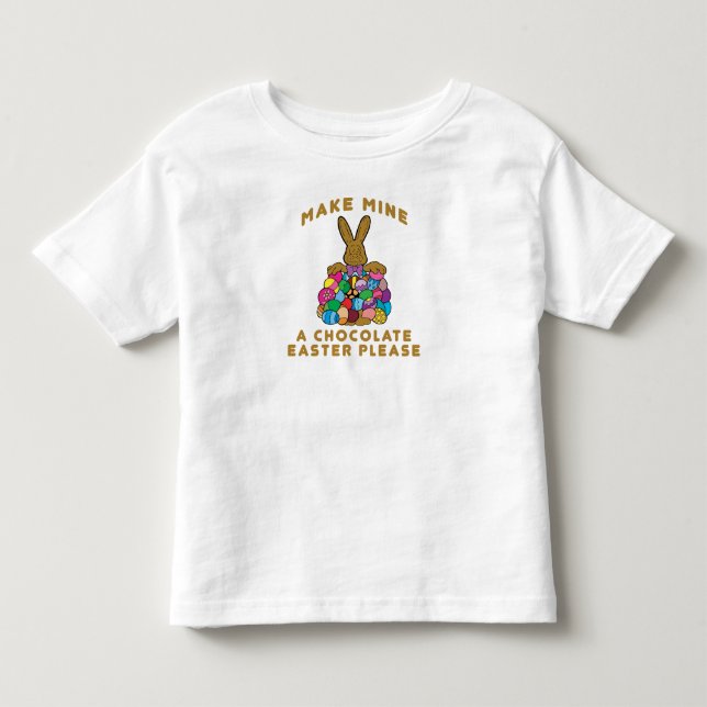 Machen Sie meine ein Schokoladen-Ostern-Kleinkind Kleinkind T-shirt (Vorderseite)
