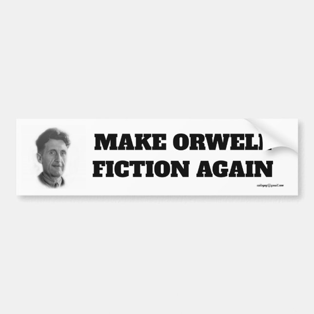 Machen Sie Orwell Fiktion wieder Autoaufkleber (Vorne)
