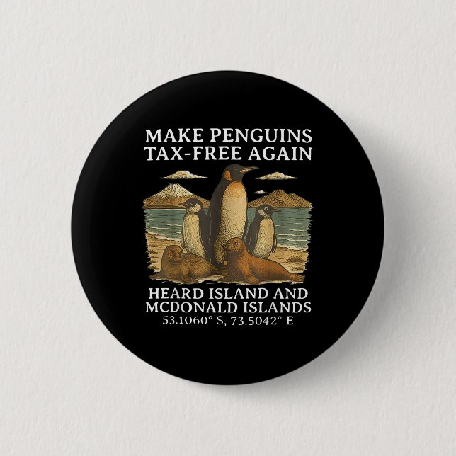 Machen Sie Pinguine steuerfrei wieder zu einem Fun Button (Vorderseite)