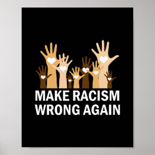 Machen Sie Rassismus wieder falsch Anti-Hass-Wider Poster