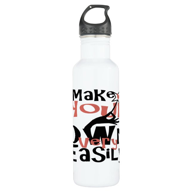 Machen Sie sich einfach in einem Schritt Spaß! Edelstahlflasche (Vorderseite)