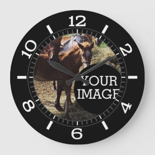 Machen Sie sich hier ein stylisches Dial auf einem Große Wanduhr