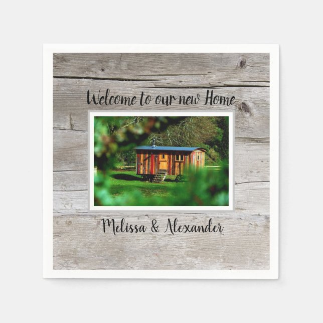 Machen Sie sich Ihr eigenes Begrüßungs-neues Zuhau Serviette (Vorderseite)