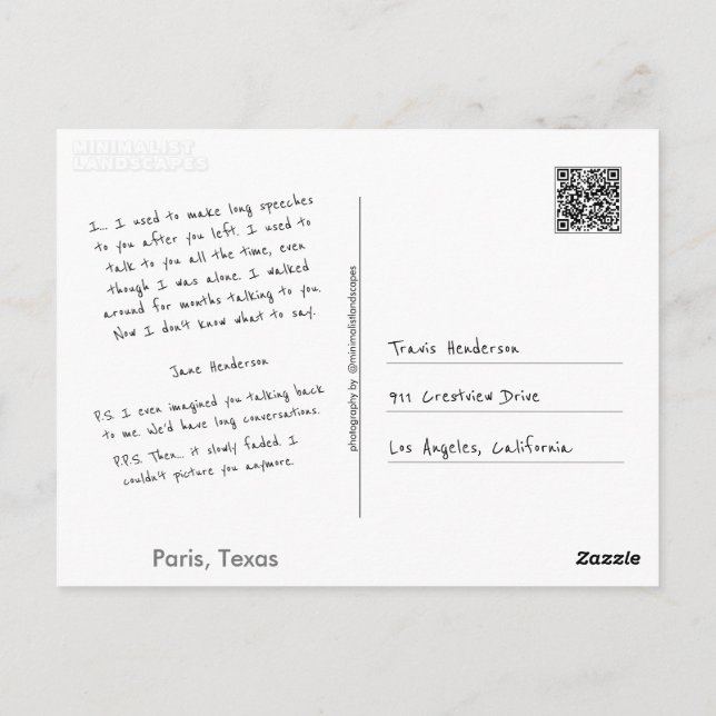 Machen Sie sich selbst Postkarte (Rückseite)