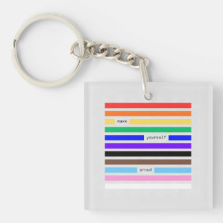 Machen Sie sich stolz Regenbogen-Redaktion Pride 2 Schlüsselanhänger