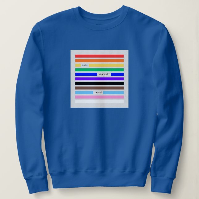 Machen Sie sich stolz Regenbogen-Redaktion Pride 2 Sweatshirt (Design vorne)