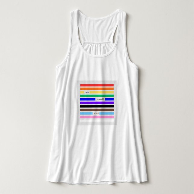 Machen Sie sich stolz Regenbogen-Redaktion Pride 2 Tank Top (Design Vorderseite)