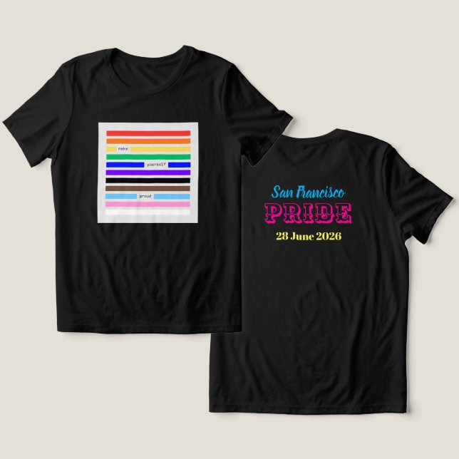Machen Sie sich stolz Regenbogen-Redaktion Pride 2 Tri-Blend Shirt (Design Vorderseite & Rückseite)