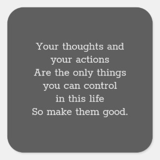 Machen Sie sie gut Quadratischer Aufkleber