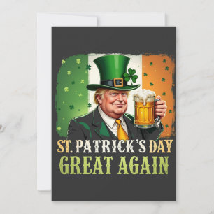 Machen Sie St. Patrick's Great Again Trump Irish Dankeskarte